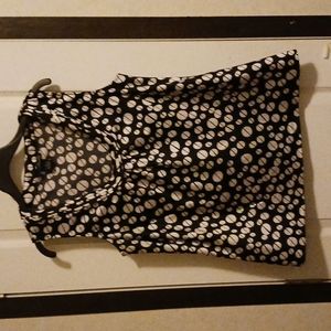 Willie Smith black and white polka dot tank top size large